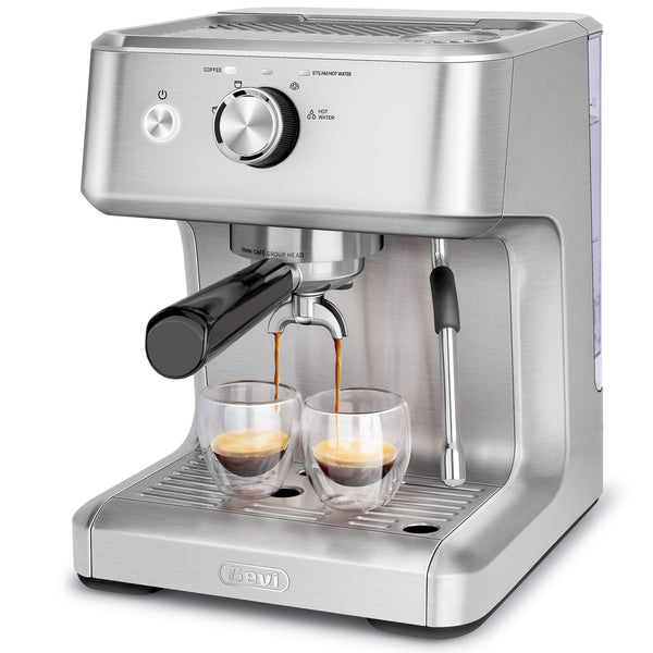 Gevi EzBru 1000 Programmable Commercial Espresso Machine, Barista
