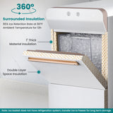 Gevi Household V2.0 Countertop Gemi Nugget Ice Maker | Self-Cleaning Pellet Ice Machine | Open and Pour Water Refill | White