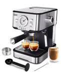 Gevi Espresso Machine High Pressure,Compact Espresso Coffee Machines with Milk Frother Steam Wand,Professional Coffee,Cappuccino,Latte Maker