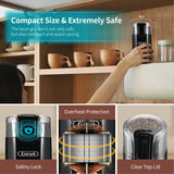 Gevi One-Touch Button Electric Coffee Grinder Coffee Bean Grinder for Coffee Espresso Latte Mochas, Noiseless Operation Coffee Serving Sets