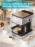 Gevi Espresso Machine High Pressure,Compact Espresso Coffee Machines with Milk Frother Steam Wand,Professional Coffee,Cappuccino,Latte Maker
