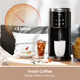 Gevi EzPod Compact Single Serve Coffee Maker, Pod Coffee Maker Compatible with Single-Serve Pods and Ground Coffee, 40 oz