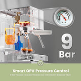 Gevi 20 Bar Espresso Machine, 58mm Professional Coffee Maker with Milk Frother, PID Temperature Control & Smart Touch Display for Cappuccino Latte, White