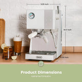 Gevi 20 Bar Espresso Machine, 58mm Professional Coffee Maker with Milk Frother, PID Temperature Control & Smart Touch Display for Cappuccino Latte, White
