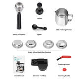 Gevi 20-Bar Espresso Machine with Grinder and Milk Frother, Espresso and Latte Maker for Home, Silver