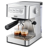 Gevi Espresso Machine 20 Bar, Coffee Machine with Milk Frother, Stainless Steel Espresso Maker for Cappuccino, Latte, Silver