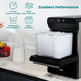 Gevi Household V2.0 Countertop Gemi Nugget Ice Maker | Self-Cleaning Pellet Ice Machine | Open and Pour Water Refill | Black