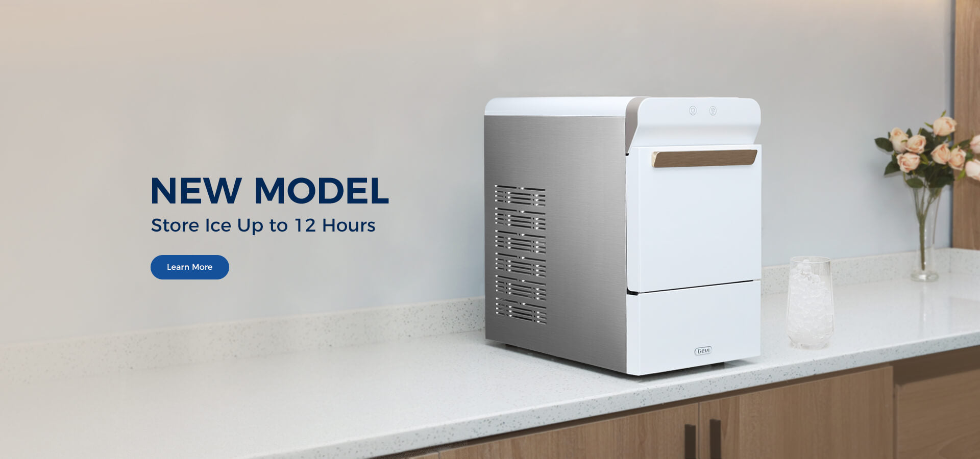 Gevi Household Nugget Ice Maker, Countertop Sonic Ice Machine