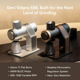 Gevi GrindMaster Ultimate Stepless Coffee Grinder, 64mm Titanium Burr, 400W BLDC Motor, Zero Retention