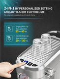 Gevi Espresso Maker 20 Bar, Professional Espresso Machine with Milk Frother, Stainless Steel Expressions Machine for Latte, Cappuccino, Commercial Espresso Machines