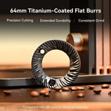 Gevi GrindMaster Ultimate Stepless Coffee Grinder, 64mm Titanium Burr, 400W BLDC Motor, Zero Retention