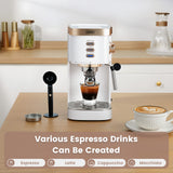 Gevi Espresso Machine 20 Bar High Pressure,Compact Espresso Machines with Milk Frother Steam Wand