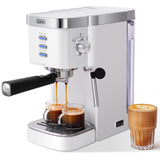 Gevi 20 Bar Espresso Machine, Coffee Maker with Milk Frother，White