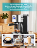 Gevi Espresso Machines 20 Bar Fast Heating Automatic Cappuccino Coffee Maker with Foaming Milk Frother Wand 1.2L Water Tank