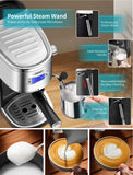 Gevi Espresso Machines 20 Bar Fast Heating Automatic Cappuccino Coffee Maker with Foaming Milk Frother Wand 1.2L Water Tank