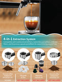Gevi Espresso Machines 20 Bar Fast Heating Automatic Cappuccino Coffee Maker with Foaming Milk Frother Wand 1.2L Water Tank