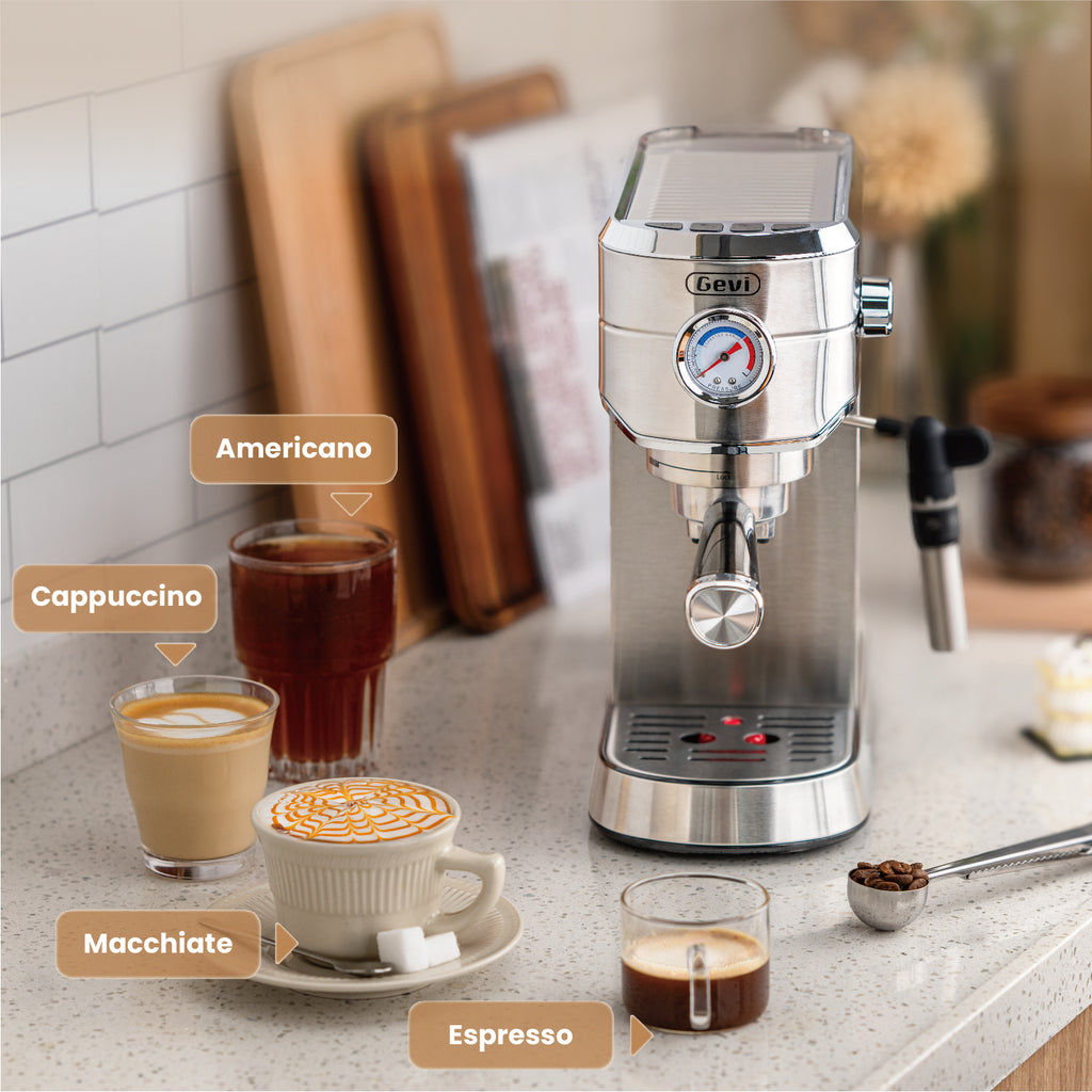 Gevi Espresso Machine 20 Bar with Automatic Milk Frother, Professional ...