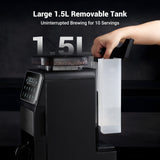 Gevi 10-Cup Grind & Brew Coffee Maker with Built-in Burr Grinder – Programmable Touch Screen, 4-Hour Keep Warm, Permanent Filter, Drip Coffee Machine for Home & Office