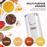 Gevi Electric Coffee Grinder and Spice Grinder with Stainless Steel Blades, White