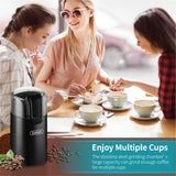 Gevi One-Touch Button Electric Coffee Grinder Coffee Bean Grinder for Coffee Espresso Latte Mochas, Noiseless Operation Coffee Serving Sets