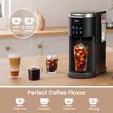 Gevi EzPod Compact Single Serve Coffee Maker, Pod Coffee Maker Compatible with Single-Serve Pods and Ground Coffee, 40 oz